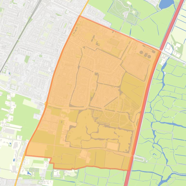 Kaart van de wijk Ypestein.