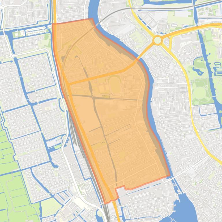 Kaart van de wijk Zaandam West.