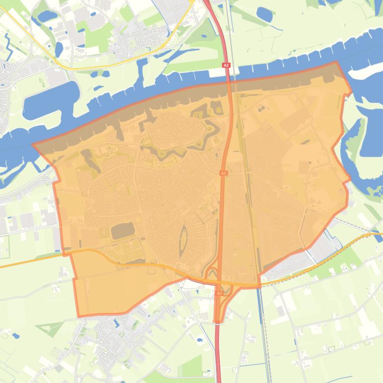 Kaart van de wijk Zaltbommel.