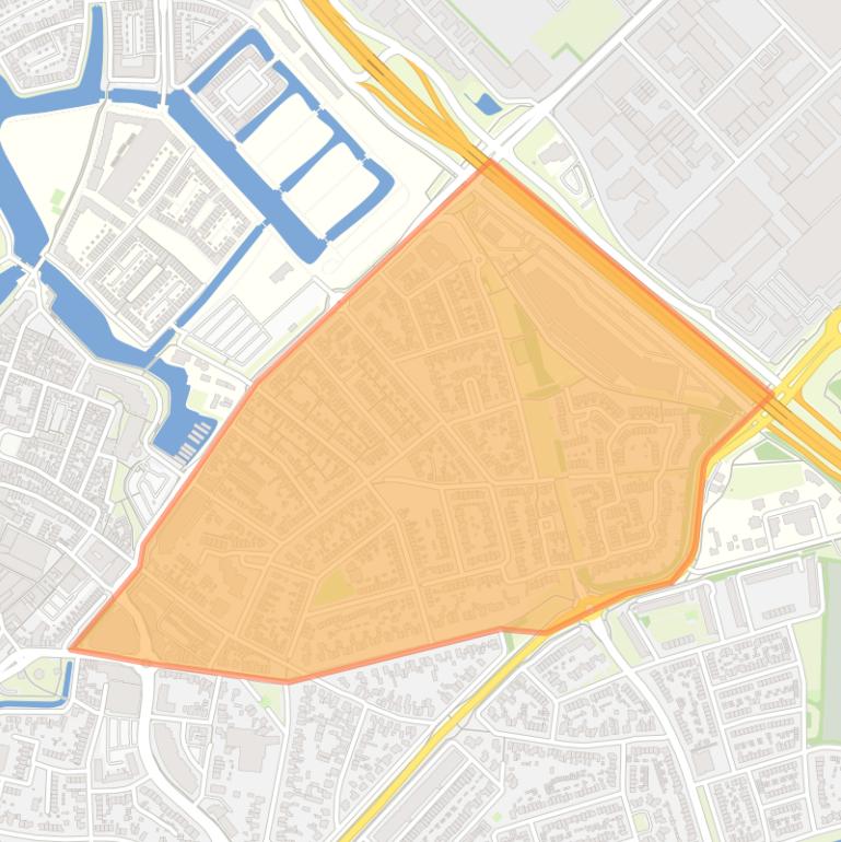 Kaart van de wijk Zeebuurt.