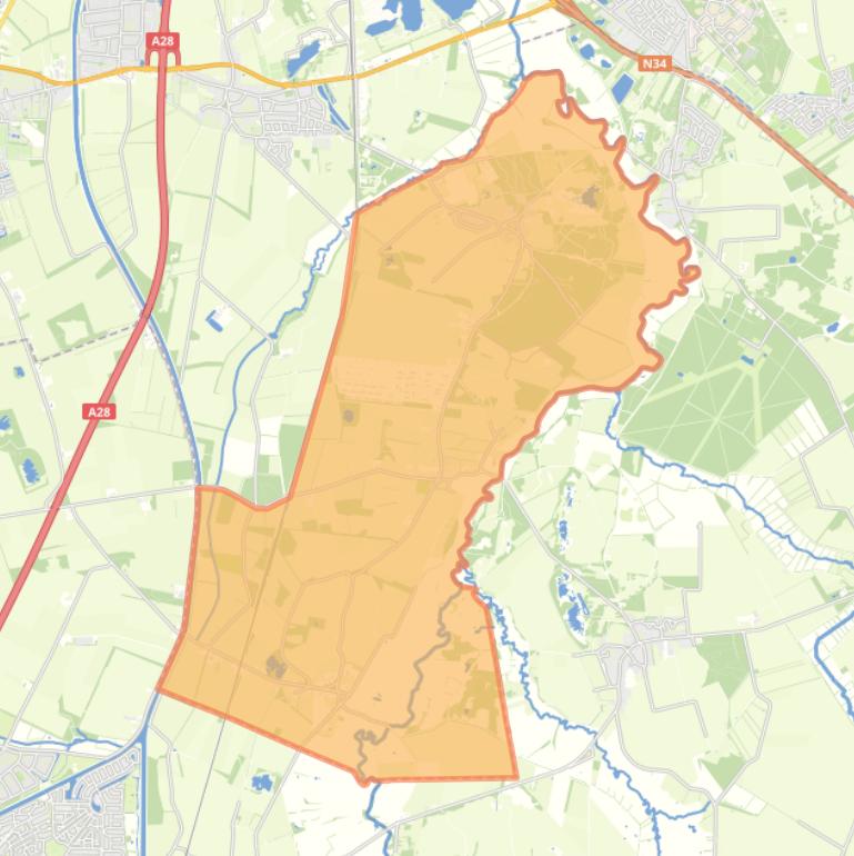 Kaart van de wijk Zeegse.