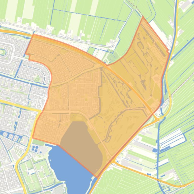 Kaart van de wijk Zegersloot.