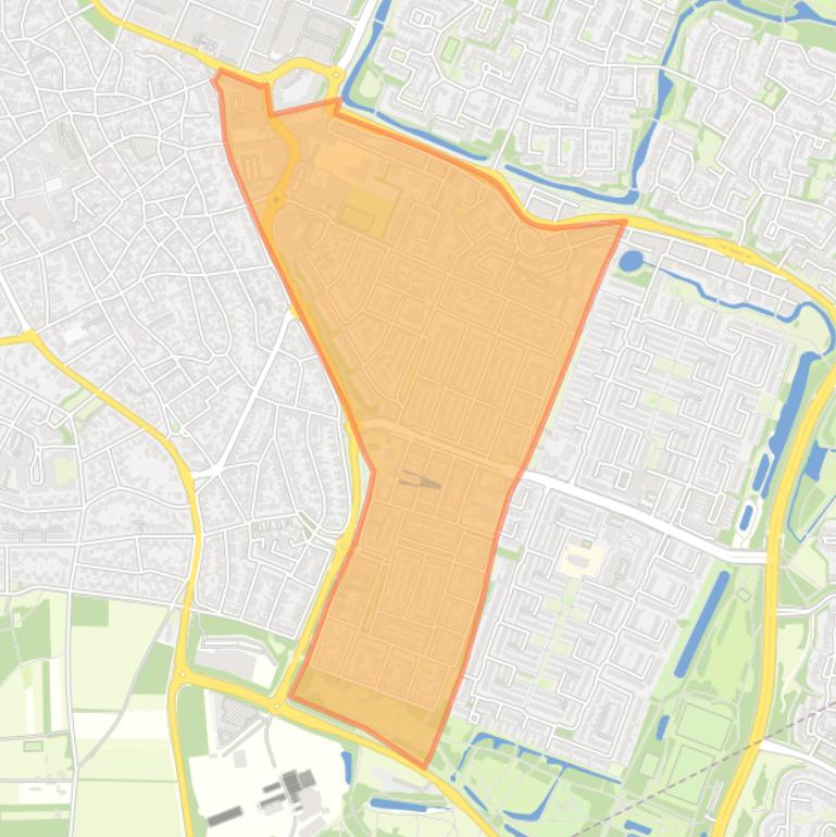 Kaart van de Zenderwijk en Bovenweg.