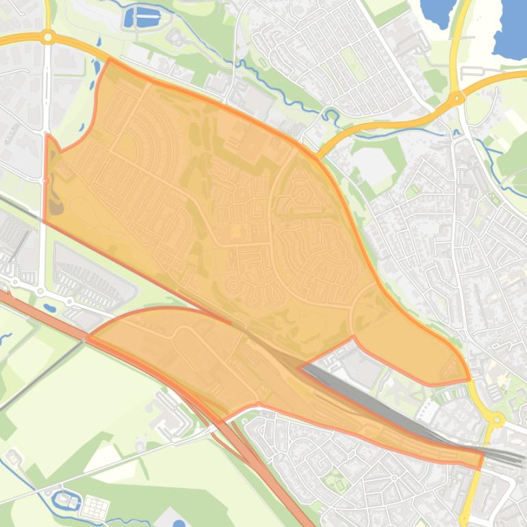 Kaart van de wijk Zeswegen-Nieuw Husken.