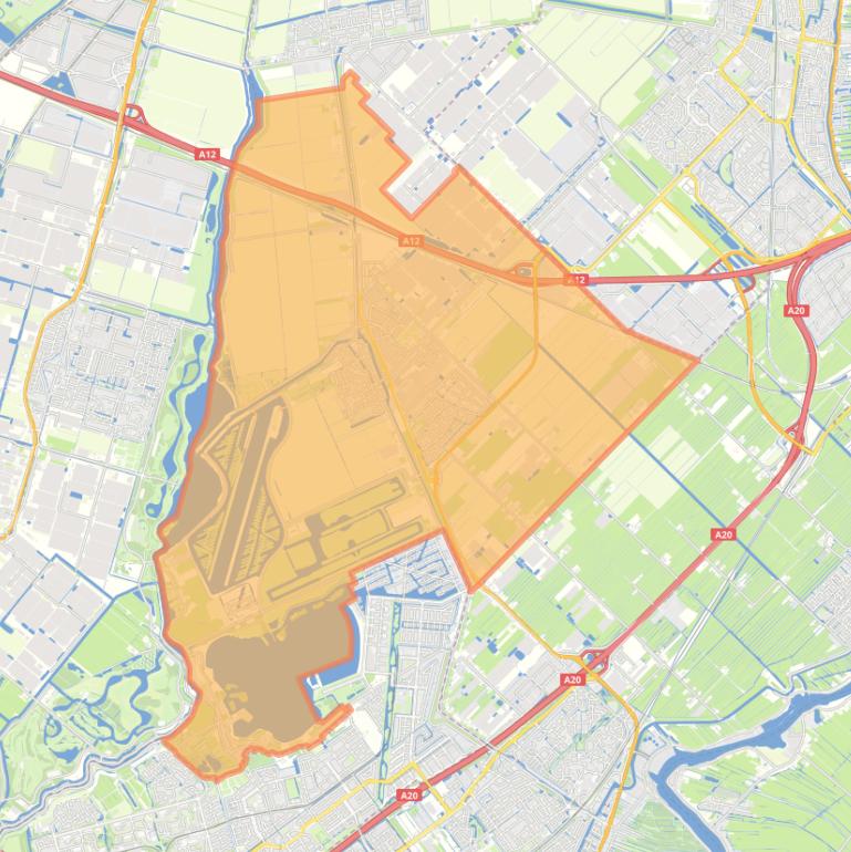 Kaart van de wijk Zevenhuizen.