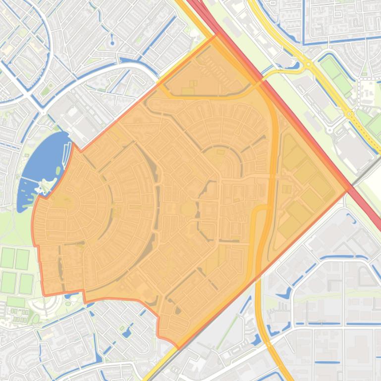 Kaart van de wijk Zielhorst.