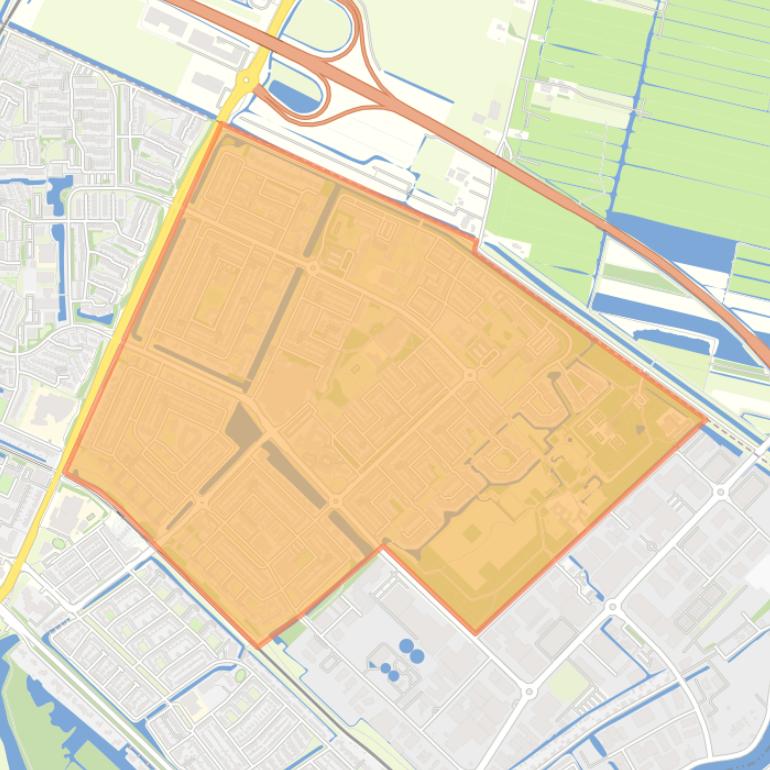 Kaart van de wijk Zijdelwaard.