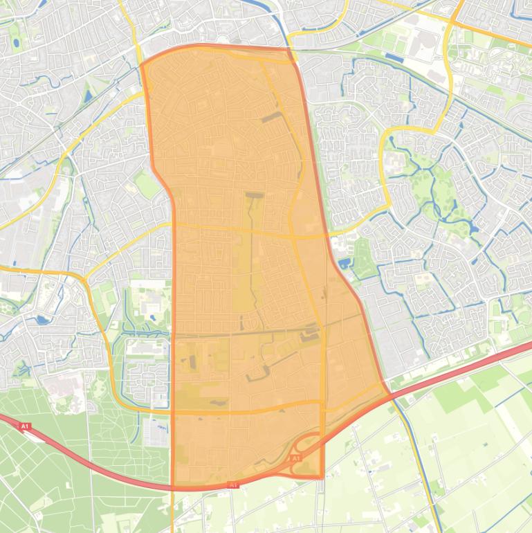 Kaart van de wijk Zuid.