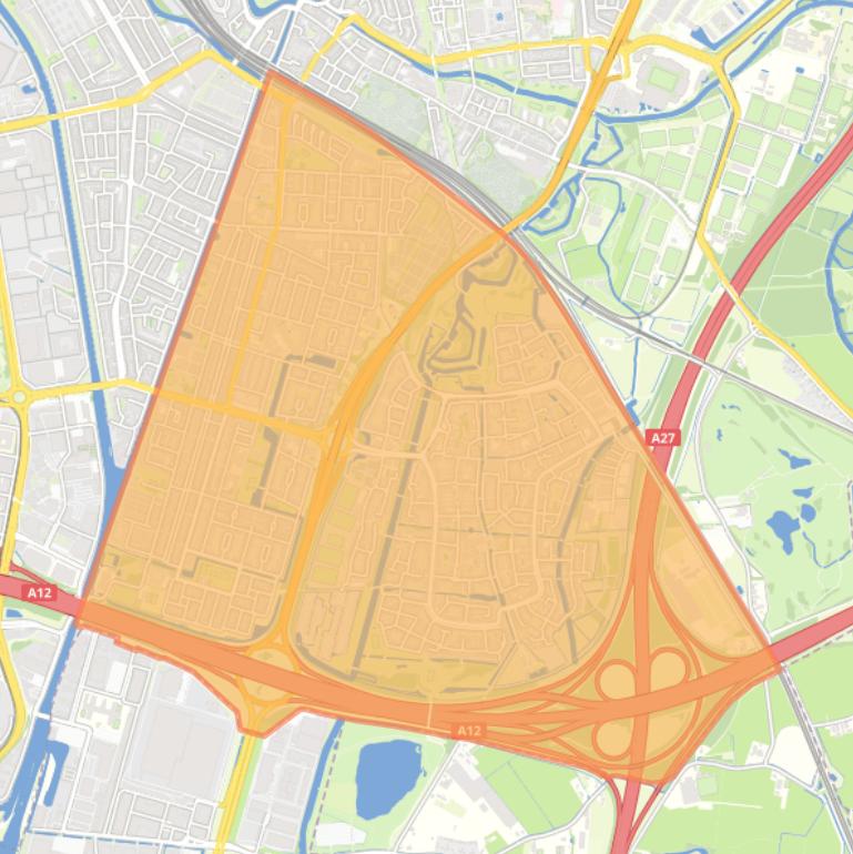 Kaart van de wijk Zuid.