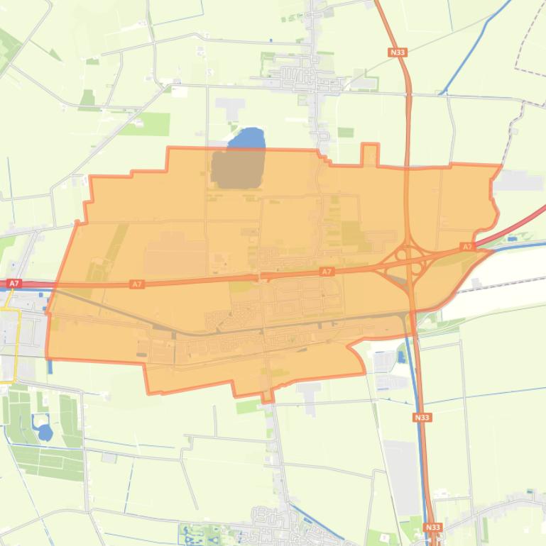 Kaart van de wijk Zuidbroek.