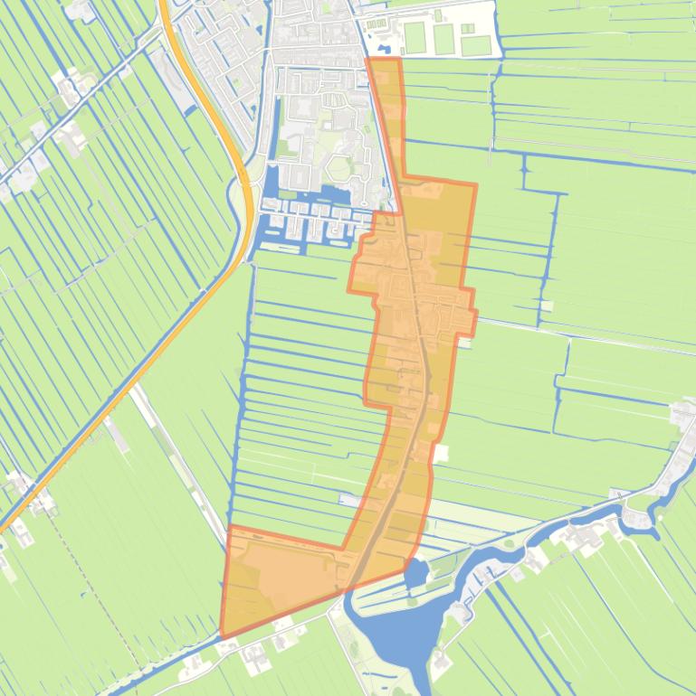 Kaart van de wijk Zuidbuurt.