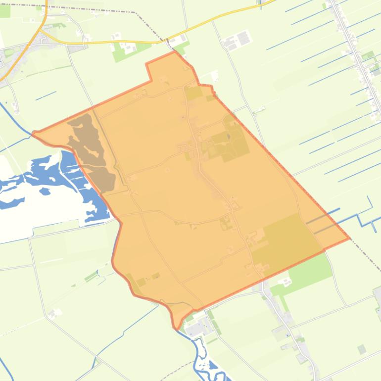 Kaart van de wijk Zuidlaarderveen.