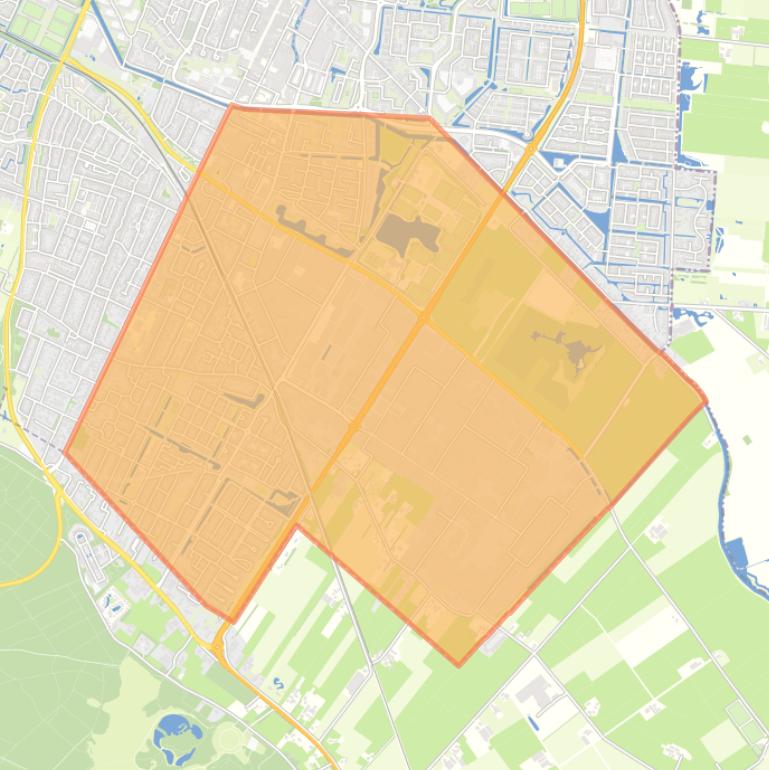 Kaart van de wijk Zuidoost.