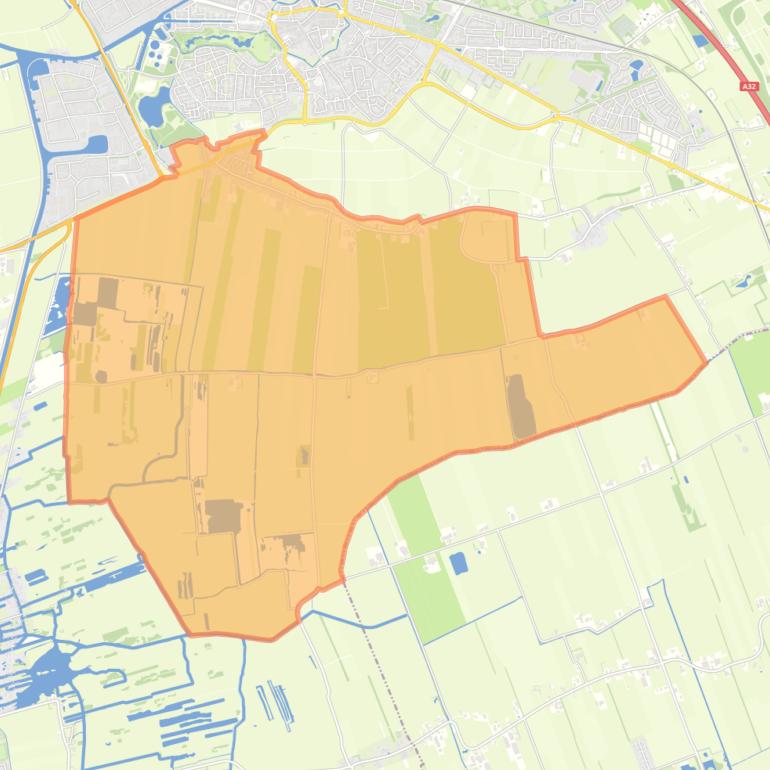 Kaart van de wijk Zuidveen.