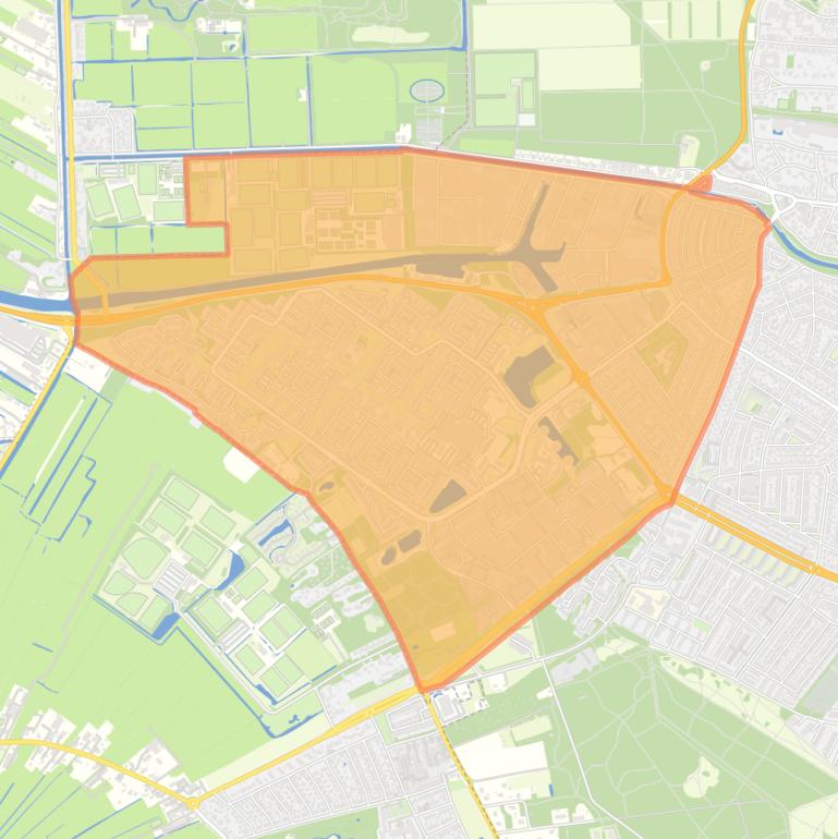 Kaart van de wijk Zuidwest.