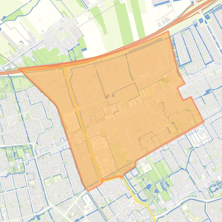 Kaart van de wijk Zwaag.