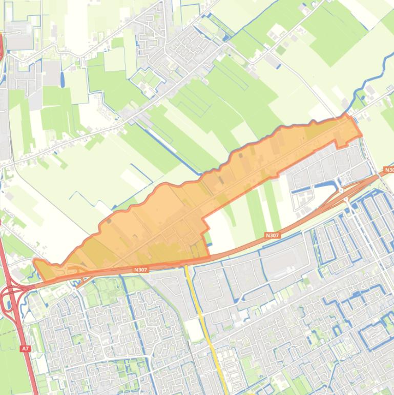 Kaart van de wijk Zwaagdijk-West.