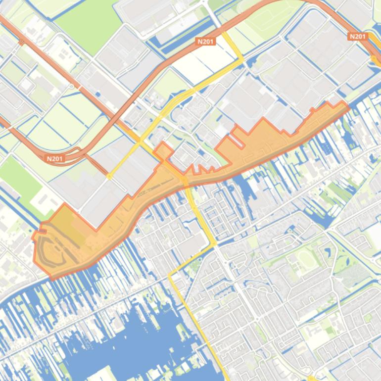Kaart van de woonplaats Aalsmeerderbrug.