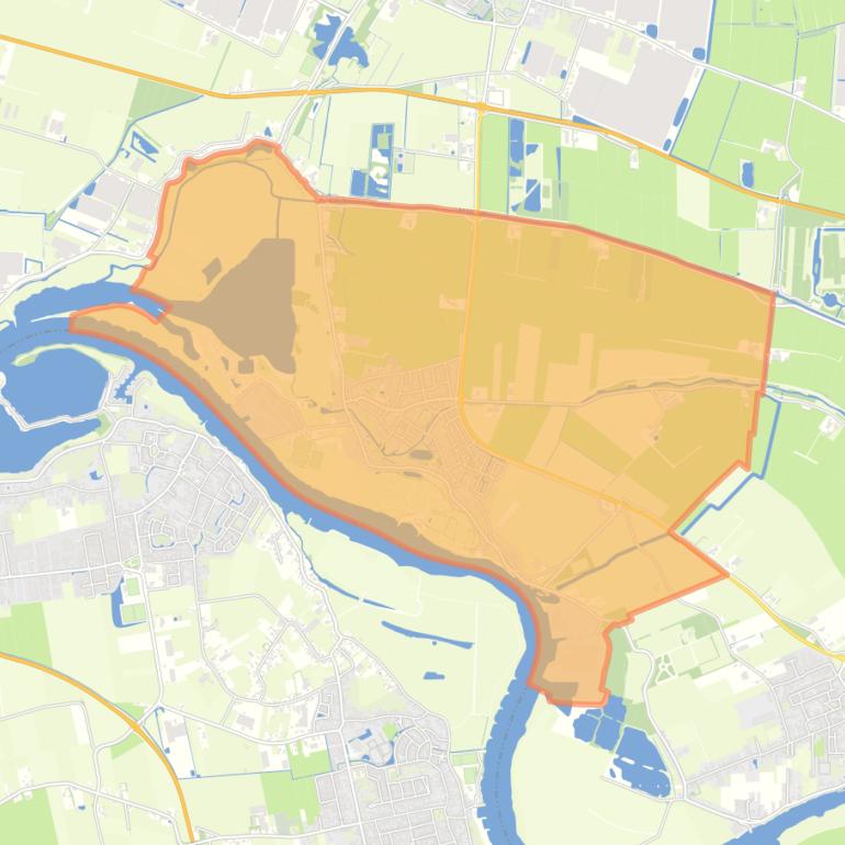 Kaart van de woonplaats Aalst.