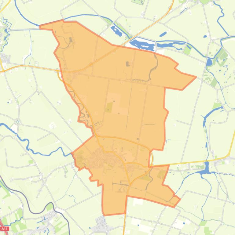 Kaart van de woonplaats Aardenburg.