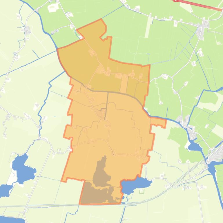 Kaart van de woonplaats Abbega.