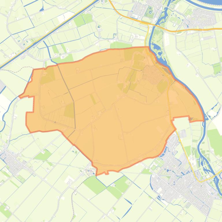 Kaart van de woonplaats Abbenbroek.