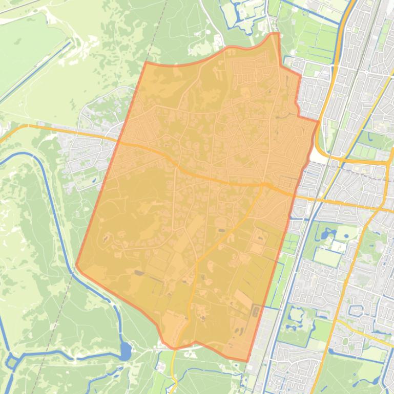 Kaart van de woonplaats Aerdenhout.