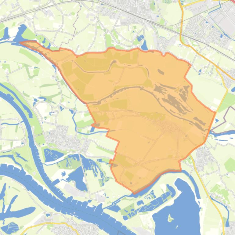 Kaart van de woonplaats Aerdt.