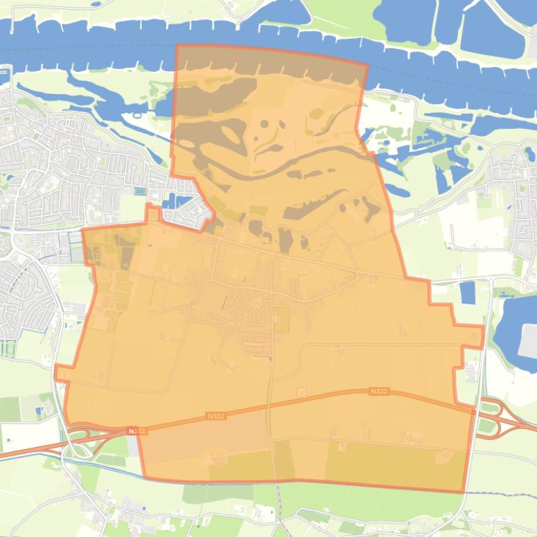 Kaart van de woonplaats Afferden.