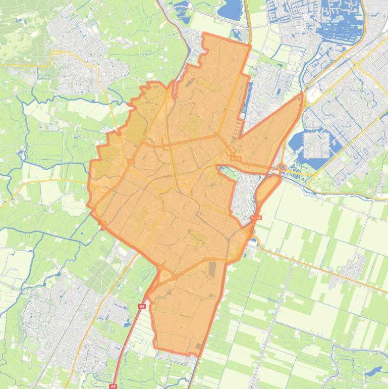 Kaart van de woonplaats Alkmaar.