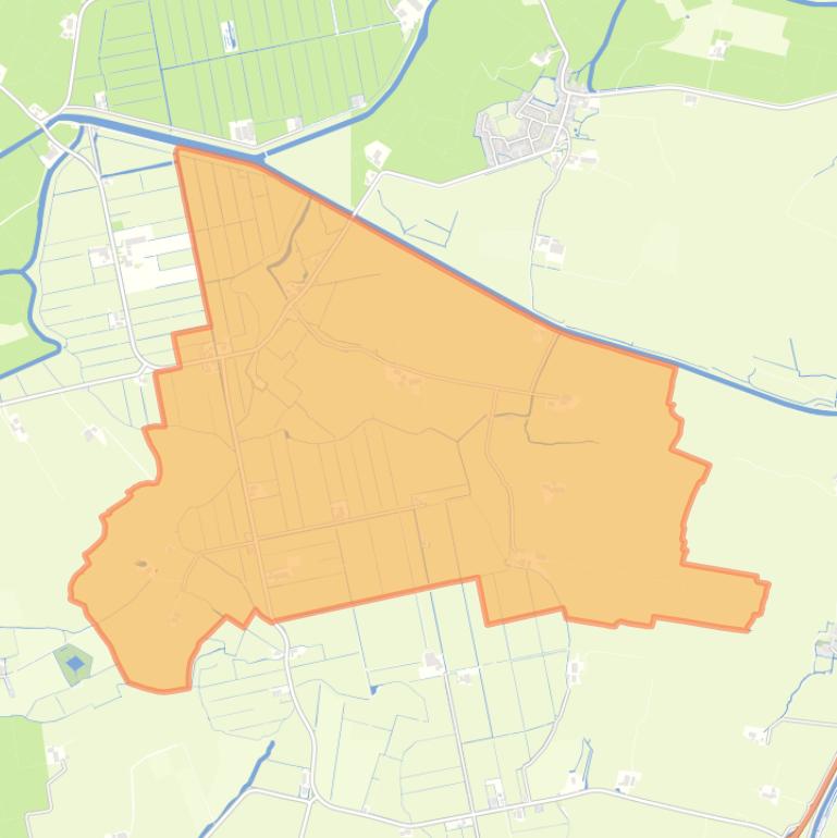 Kaart van de woonplaats Allingawier.