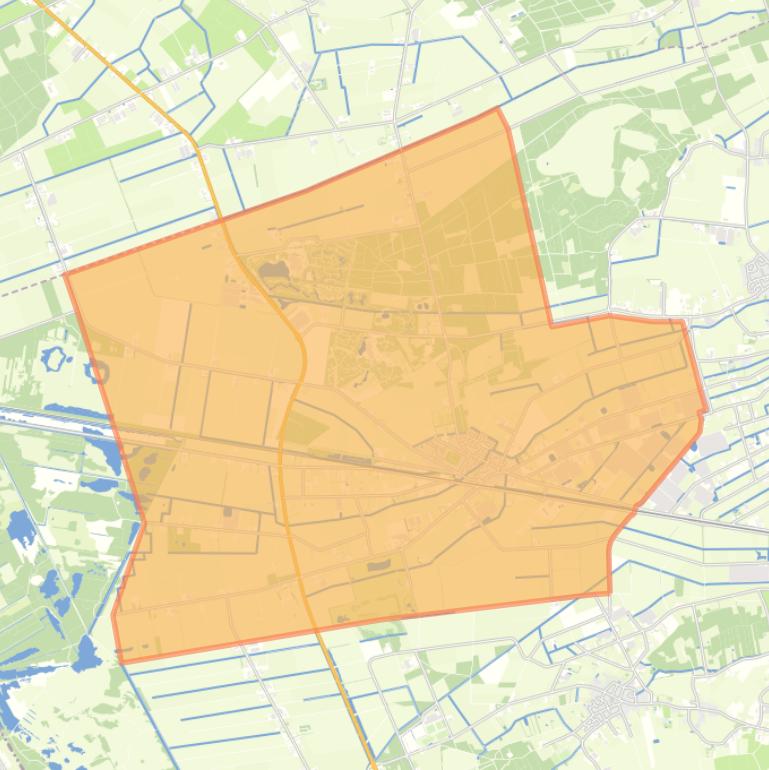 Kaart van de woonplaats America.