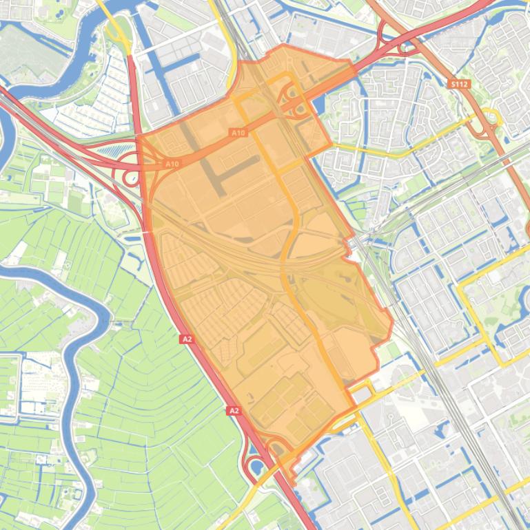Kaart van de woonplaats Amsterdam-Duivendrecht.