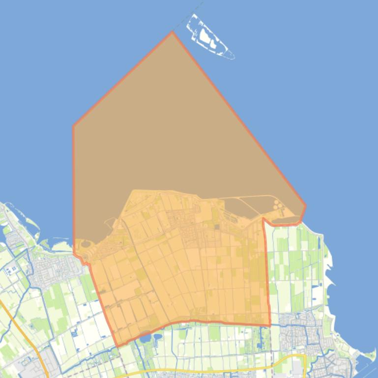 Kaart van de woonplaats Andijk.