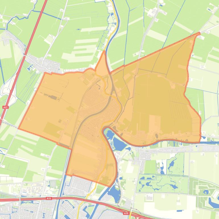 Kaart van de woonplaats Arkel.