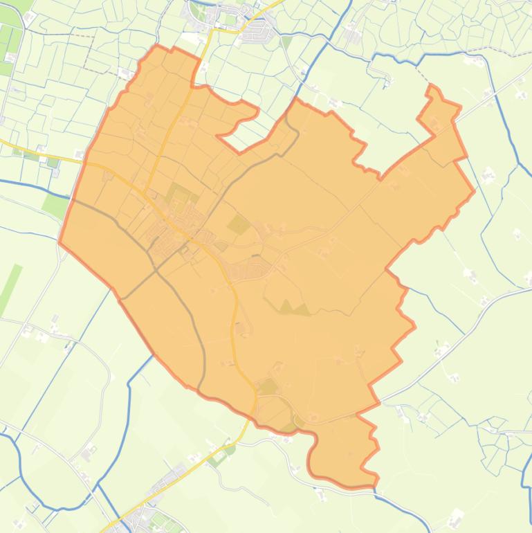 Kaart van de woonplaats Arum.