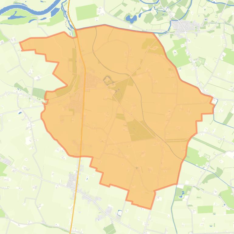 Kaart van de woonplaats Baak.