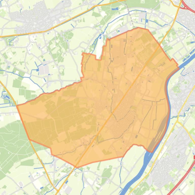 Kaart van de woonplaats Baarlo.