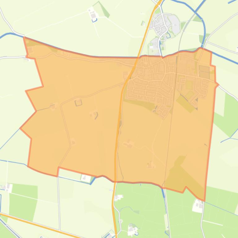 Kaart van de woonplaats Baflo.