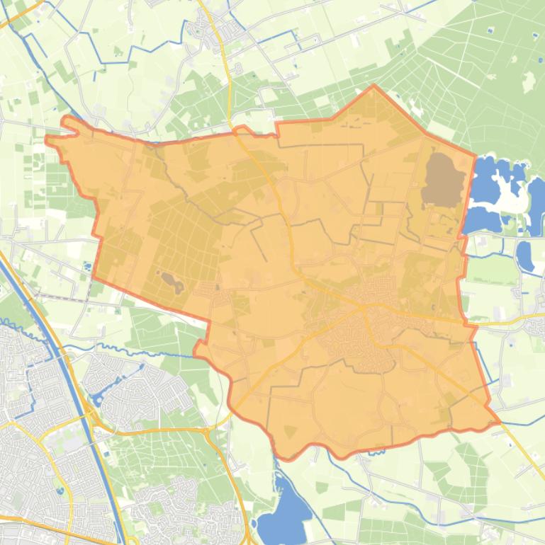 Kaart van de woonplaats Bakel.