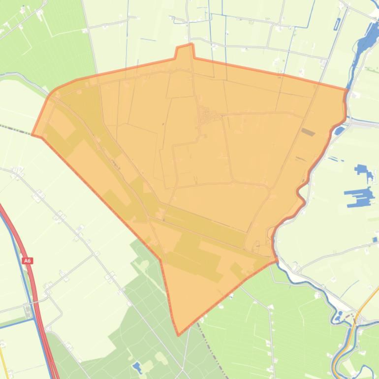 Kaart van de woonplaats Bantega.