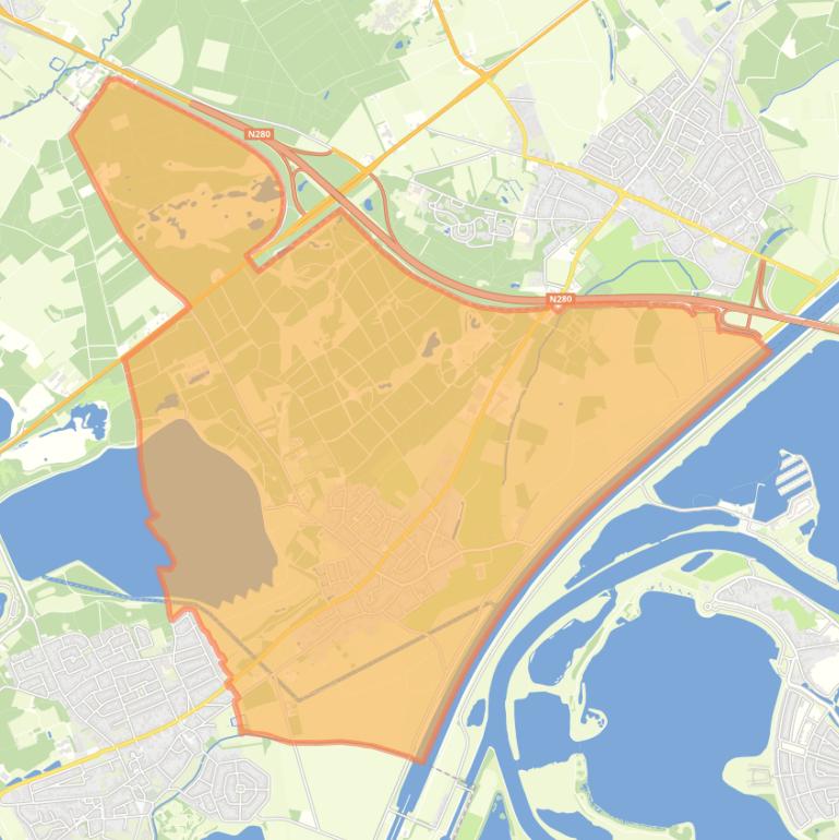 Kaart van de woonplaats Beegden.