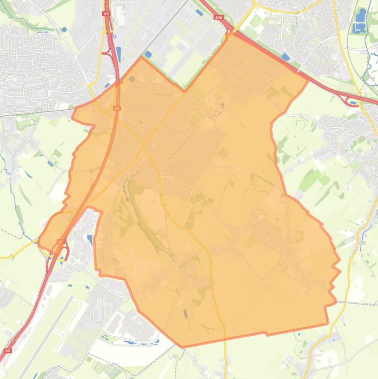 Kaart van de woonplaats Beek.