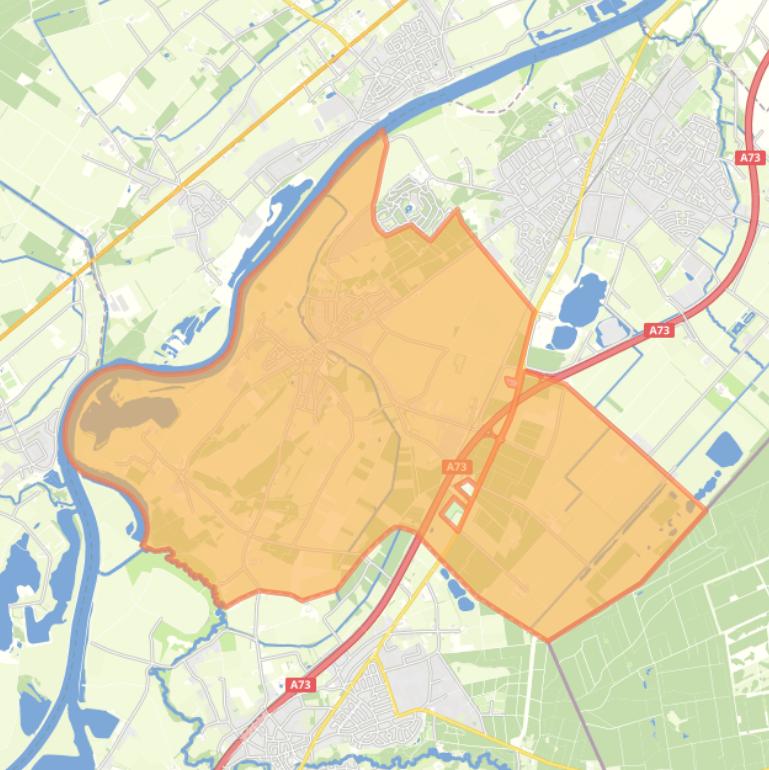 Kaart van de woonplaats Beesel.