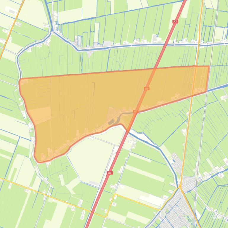 Kaart van de woonplaats Beets.