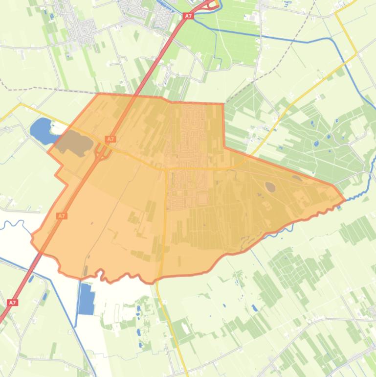 Kaart van de woonplaats Beetsterzwaag.