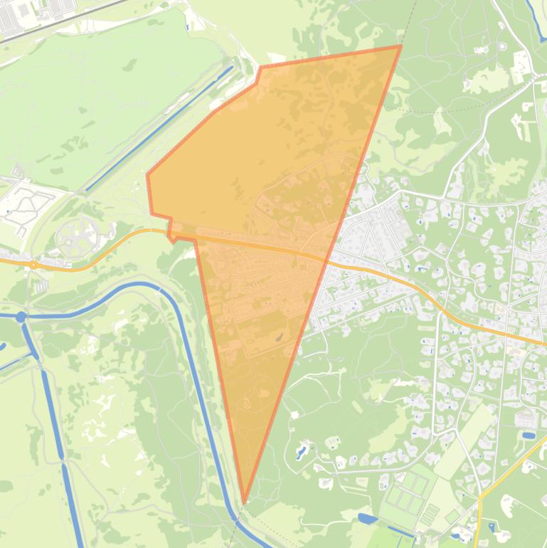 Kaart van de woonplaats Bentveld.