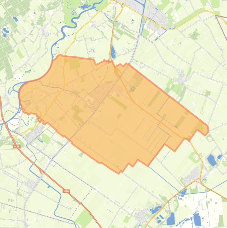 Kaart van de woonplaats Bergentheim.