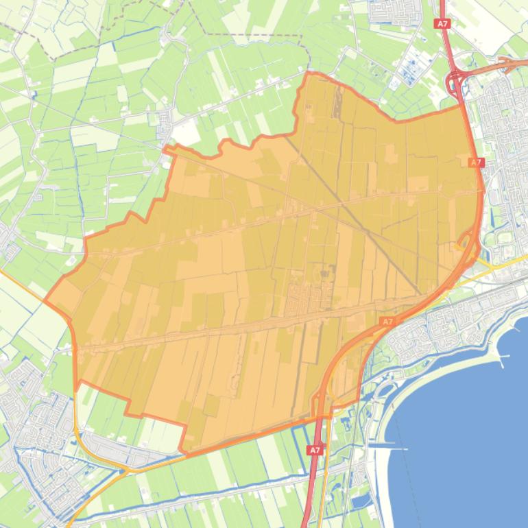 Kaart van de woonplaats Berkhout.