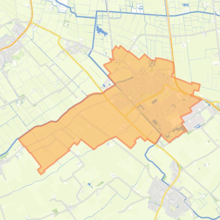 Kaart van de woonplaats Berltsum.